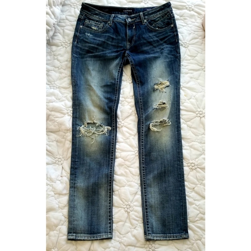 Vigoss, Distressed Skinny "The Jagger" Jeans 29x31